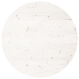 Blat do stołu, okrągły, biały, Ø70x3 cm, lite drewno sosnowe Lumarko!