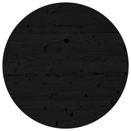 Blat do stołu, okrągły, czarny, Ø70x3 cm, lite drewno sosnowe Lumarko!