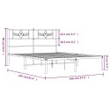 Metalowa rama łóżka z wezgłowiem biała, 140x200 cm  Lumarko!