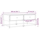 Stolik kawowy, czarny 100x51x40 cm, materiał drewnopochodny  Lumarko!