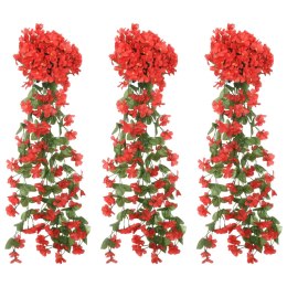 Sztuczne girlandy kwiatowe, 3 szt., czerwone, 85 cm  Lumarko!