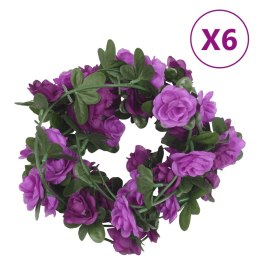 Sztuczne girlandy kwiatowe, 6 szt., jasny fiolet, 240 cm  Lumarko!