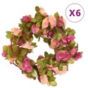 Sztuczne girlandy kwiatowe, 6 szt., różana czerwień, 250 cm  Lumarko!