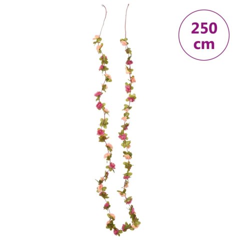 Sztuczne girlandy kwiatowe, 6 szt., różana czerwień, 250 cm  Lumarko!