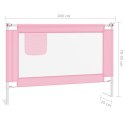 Barierka do łóżeczka dziecięcego, różowa, 100x25 cm, tkanina Lumarko!