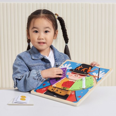 VIGA Drewniana Tablica Manipulacyjna Klamry Zamki Magik Monstessori Lumarko!