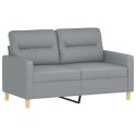 2-osobowa sofa z poduszkami, jasnoszara, 120 cm, tkanina Lumarko!