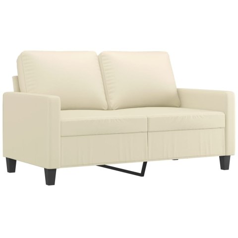 2-osobowa sofa, kremowy, 120 cm, sztuczna skóra  Lumarko!