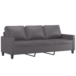 3-osobowa sofa, szara, 180 cm, sztuczna skóra Lumarko!