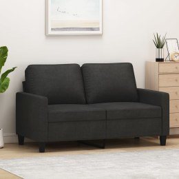 Sofa 2-osobowa, czarna, 120 cm, tapicerowana tkaniną  Lumarko!