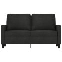 Sofa 2-osobowa, czarna, 120 cm, tapicerowana tkaniną  Lumarko!