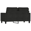 Sofa 2-osobowa, czarna, 120 cm, tapicerowana tkaniną  Lumarko!