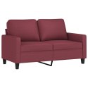 Sofa 2-osobowa, winna czerwień, 120 cm, tapicerowana tkaniną Lumarko!