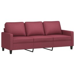 Sofa 3-osobowa, winna czerwień, 180 cm,tapicerowana tkaniną  Lumarko!