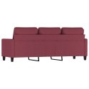 Sofa 3-osobowa, winna czerwień, 180 cm,tapicerowana tkaniną Lumarko!