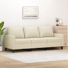 3-osobowa sofa, kremowa, 180 cm, sztuczna skóra  Lumarko!