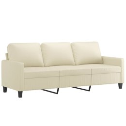 3-osobowa sofa, kremowa, 180 cm, sztuczna skóra  Lumarko!