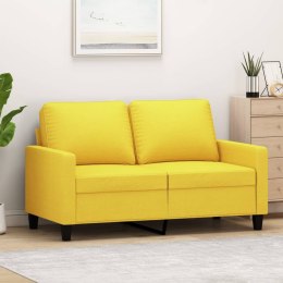 Sofa 2-osobowa, jasnożółta, 120 cm, tapicerowana tkaniną  Lumarko!