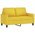 Sofa 2-osobowa, jasnożółta, 120 cm, tapicerowana tkaniną Lumarko!