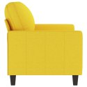 Sofa 2-osobowa, jasnożółta, 120 cm, tapicerowana tkaniną Lumarko!