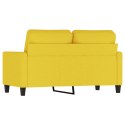 Sofa 2-osobowa, jasnożółta, 120 cm, tapicerowana tkaniną Lumarko!