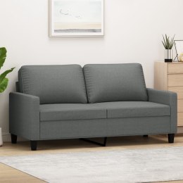 Sofa 2-osobowa, ciemnoszara, 140 cm, tapicerowana tkaniną  Lumarko!