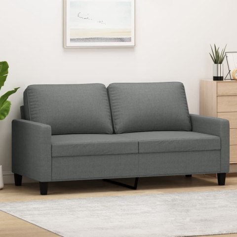 Sofa 2-osobowa, ciemnoszara, 140 cm, tapicerowana tkaniną Lumarko!