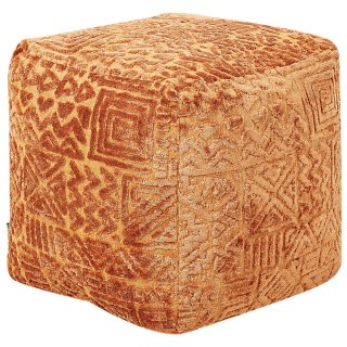 Puf 45 x 45 x 45 cm złoty brąz SANAWAN