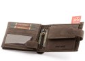 Skórzany portfel z zapinką i ochroną kart RFID — Peterson Lumarko!