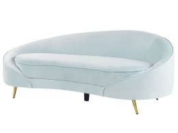 Sofa welurowa niebieska SAVAR Lumarko!