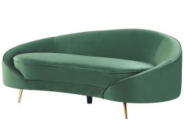 Sofa welurowa zielona SAVAR Lumarko!