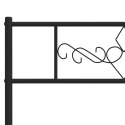 Metalowa rama łóżka z wezgłowiem, czarna, 75x190 cm Lumarko!