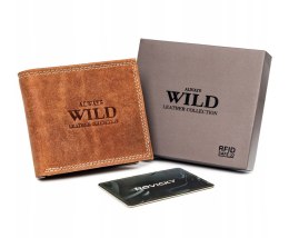 Skórzany portfel męski bez zapięcia — Always Wild Lumarko!