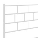 Metalowa rama łóżka z wezgłowiem i zanóżkiem, biała, 100x200 cm Lumarko!