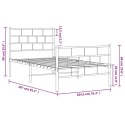 Metalowa rama łóżka z wezgłowiem i zanóżkiem, biała, 100x200 cm Lumarko!