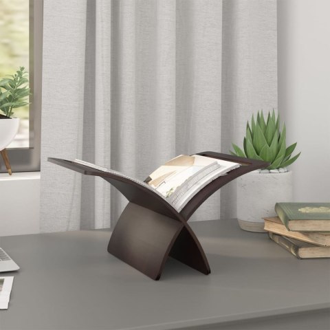 Drewniany stojak na gazety, brązowy Lumarko!