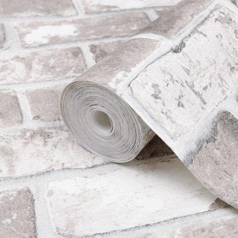 Tapeta 3D, wzór w cegły, szara Lumarko!