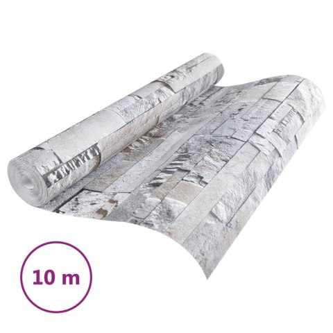 Tapeta 3D z wzorem kamieni, szaro-brązowa Lumarko!