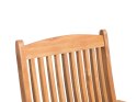 Zestaw 2 krzeseł ogrodowych drewniany z niebiesko-beżowymi poduszkami MAUI Lumarko!