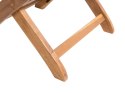 Zestaw 2 krzeseł ogrodowych drewniany z niebiesko-beżowymi poduszkami MAUI Lumarko!