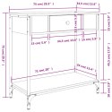 Stolik konsolowy, przydymiony dąb, 75x34,5x75 cm Lumarko!