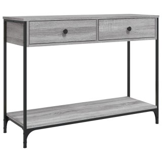 Stolik konsolowy, szary dąb sonoma, 100x34,5x75 cm Lumarko!