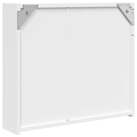 Szafka łazienkowa z lustrem i LED, biała, 60x13x52 cm Lumarko!