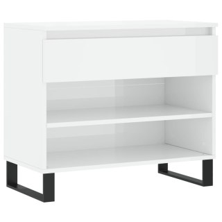 Szafka na buty, wysoki połysk, biała, 70x36x60 cm Lumarko!