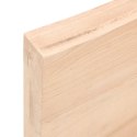 VidaXL Półka, 120x40x6 cm, surowe lite drewno dębowe