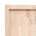 VidaXL Półka, 220x30x4 cm, surowe lite drewno dębowe