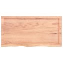 Półka, jasnobrązowa, 100x50x4cm, lakierowane lite drewno dębowe Lumarko!