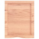 Półka, jasnobrązowa, 40x50x4 cm, lakierowane lite drewno dębowe Lumarko!