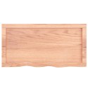 VidaXL Półka, jasnobrązowa, 80x40x6 cm, lakierowane lite drewno dębowe