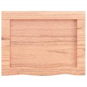 VidaXL Półka, jasnobrązowa, 40x30x6 cm, lakierowane lite drewno dębowe